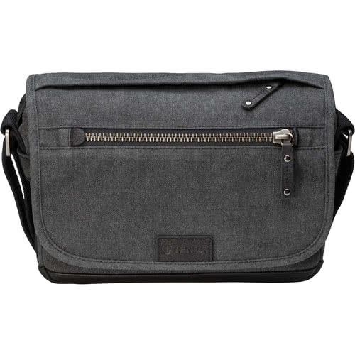 Tenba Cooper 8 Camera Bag - Grey Canvas/Black Leather