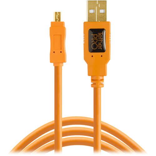 Tether tools TetherPro USB 2 Male to Mini-B 8 Pin - Orange