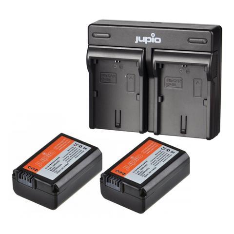 Jupio Dual Batteries and Dual Slot Charger Kit NP-FW50