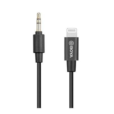 BY-K1 3.5mm Male TRRS to Male Lightning Cable 20cm