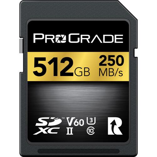 512GB SDXC UHS-II V60 Gold Memory Card