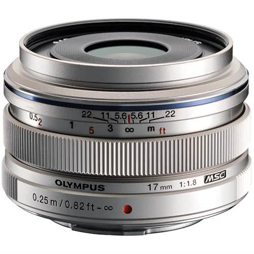 Olympus M.Zuiko 17mm f/1.8 Wide Metal Snap Silver Lens