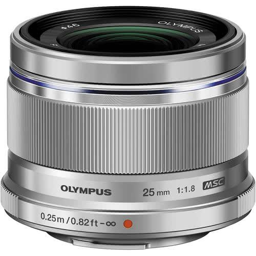 Olympus M.Zuiko Digital 25mm f/1.8 Standard Prime Lens Silver