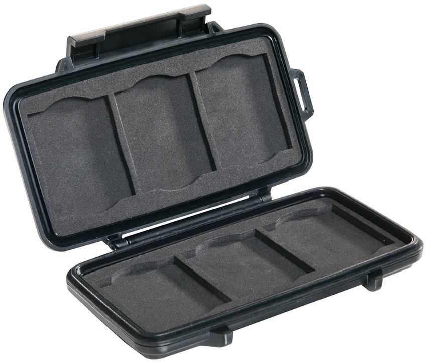 Pelican Case Black - Holds 6 CF cards