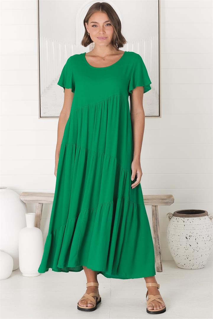 Allegra Midi Dress - Green