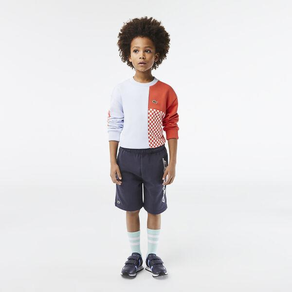 Boys' Organic Cotton Contrast Branding Shorts