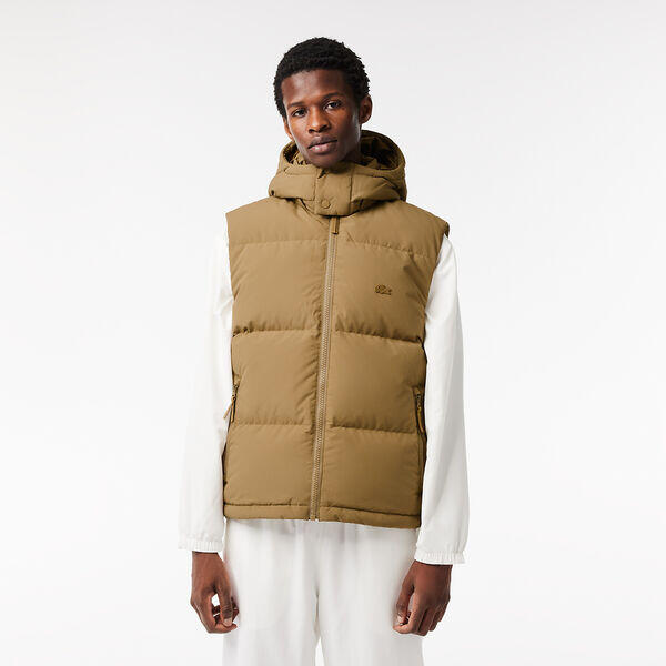 Men's Down Gilet with Quilted Crocodile