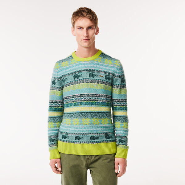Men's Fair Isle Alpaca and Wool Blend Sweater