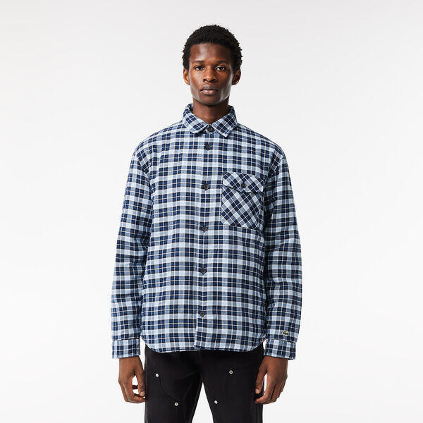 Men's Checked Overshirt with Quilted Lining