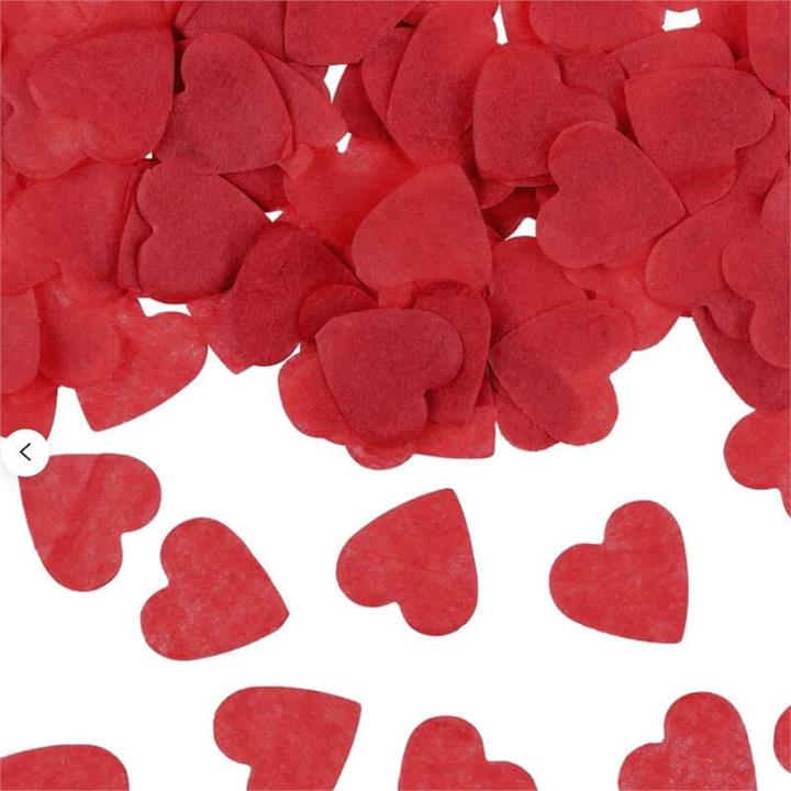 Red Heart Shaped Confetti