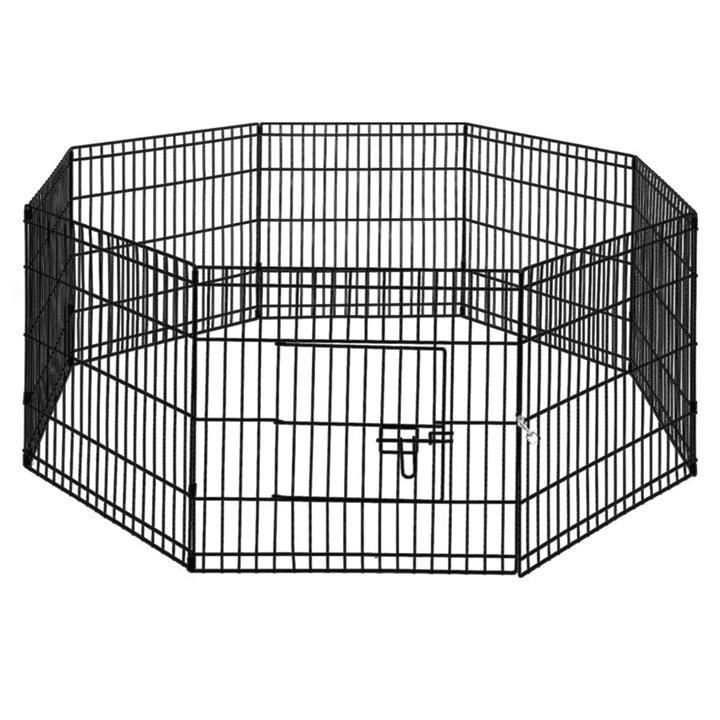 8 Panel Pet Dog Budget Playpen Puppy Exercise Cage Enclosure Play Pen Fence - Size 24