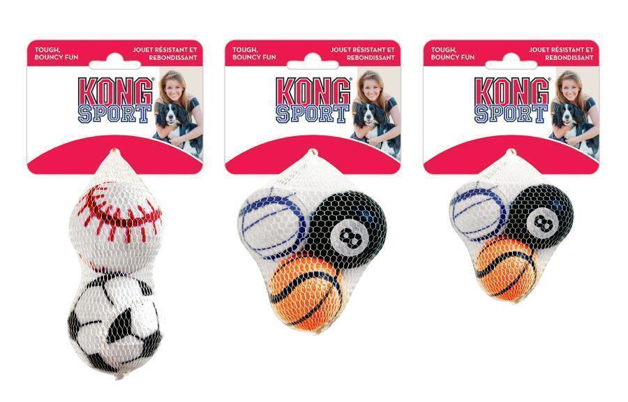 3 x KONG Sport Tennis Balls Dog Toys 3 Pack - Medium