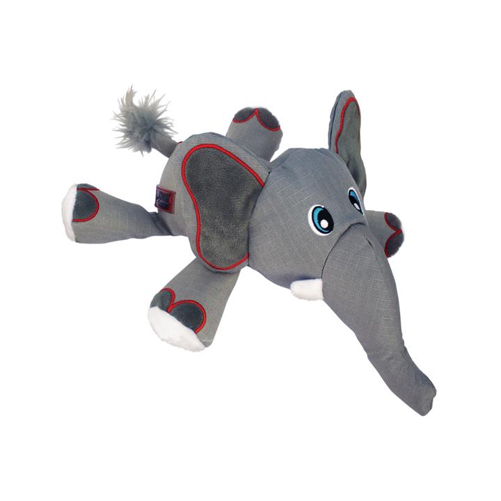 3 x KONG Cozie Ultra Ella Elephant Canvas Squeaker Dog Toy - Medium