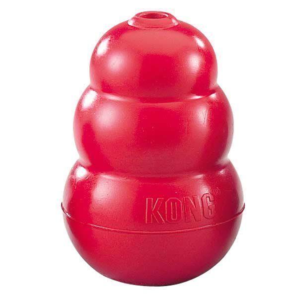 4 x KONG Classic Red Stuffable Non-Toxic Fetch Interactive Dog Toy - Small