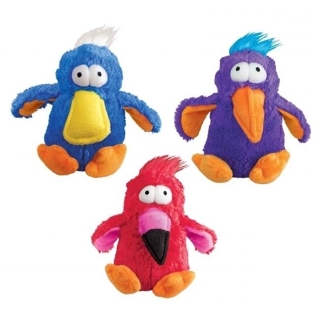 3 x KONG Dodo Plush Squeaker Dog Toy in Assorted Colours