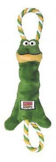 3 x KONG Tugger Knots Tug & Fetch Dog Toy - Medium/Large Frog