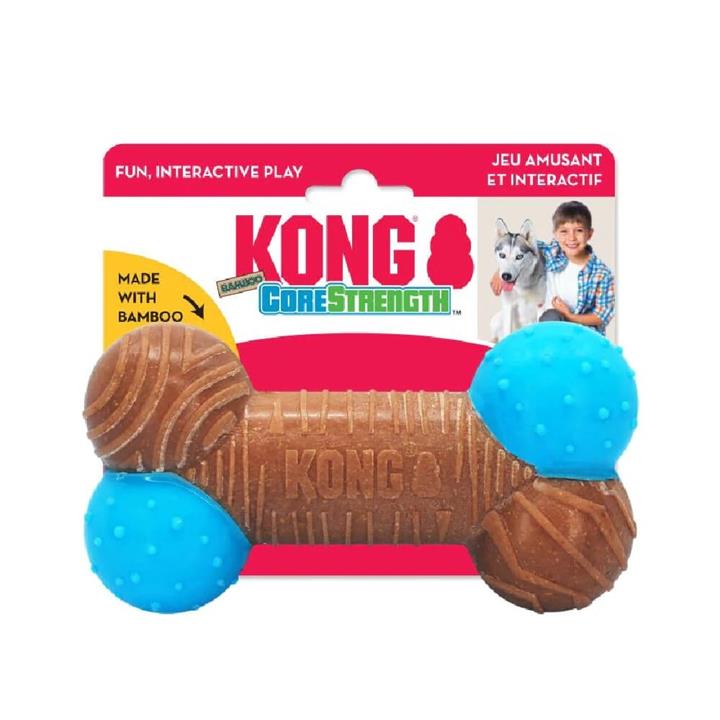 3 x KONG CoreStrength Bamboo Bone Dog Chew Toy