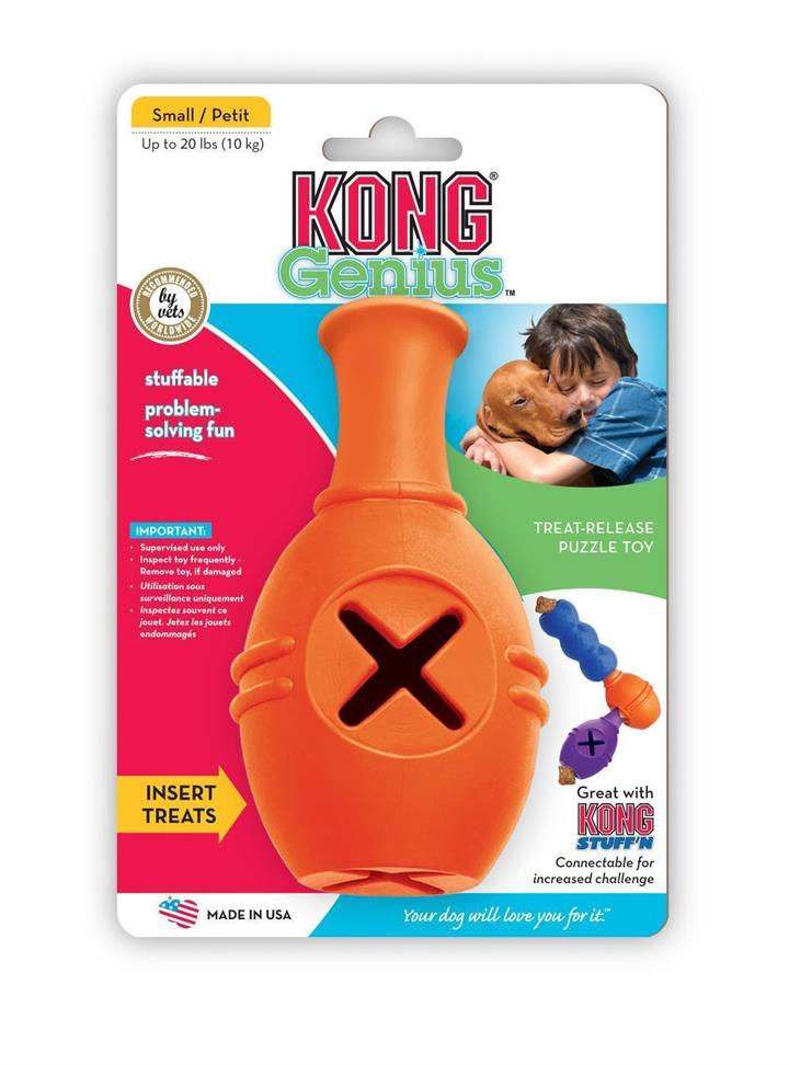 4 x KONG Genius Leo Interactive Treat Dispensing Dog Toy - Small