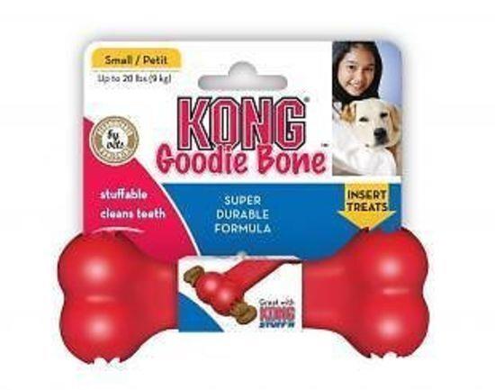4 x KONG Classic Rubber Goodie Interactive Treat Holder Bone Dog Toy - Small