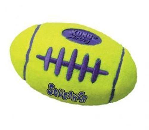 3 x KONG AirDog Squeaker Football Non-Abrasive Fetch Dog Toy - Medium