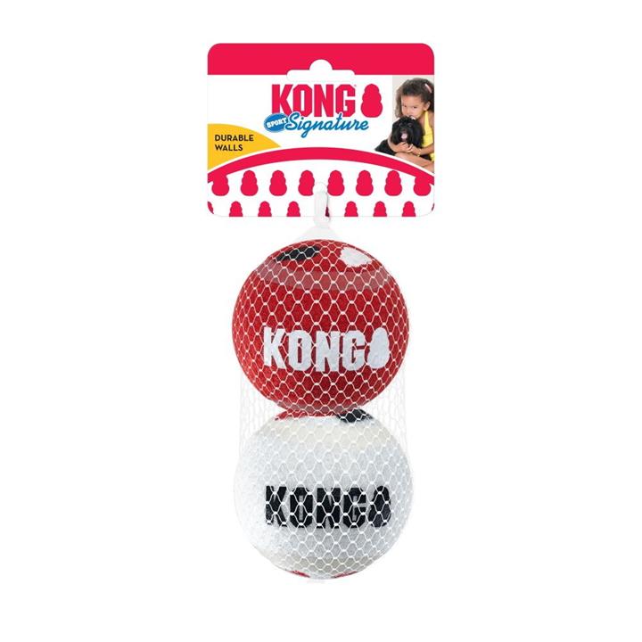 3 x KONG Signature Sport Balls Fetch Dog Toys - 2 pack of Large Balls