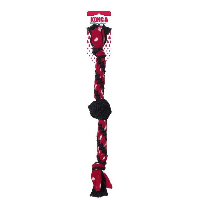 4 x KONG Signature Rope Extra Large Dual Tug with Mega Knot Tug Dog Toy