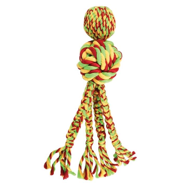 KONG Wubba Weaves Tug Rope Toy for Dogs in Assorted Colours - X-Large