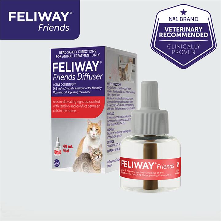 Feliway Friends Calming Pheromone for Multi-Cats - 48ml Refill Bottle