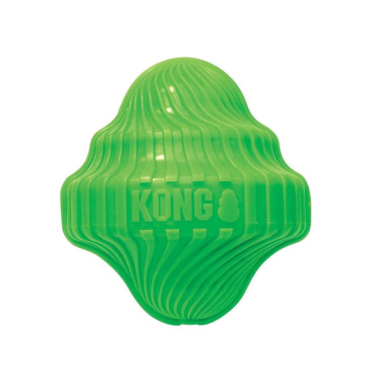 KONG Squeezz Orbitz Spin Top Squeaker Dog Toy - Random Colour - S/M