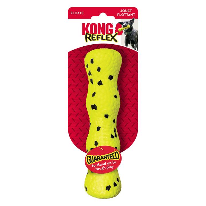 3 x KONG Reflex Bite Defying Floating Dog Toy - Stick Medium
