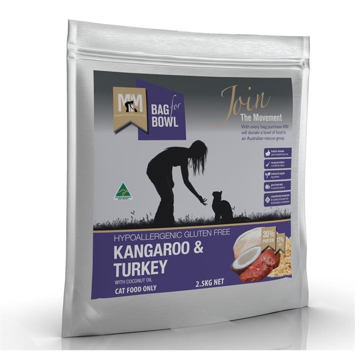 Meals for Meows Gluten Free Kangaroo & Turkey Dry Cat Food - 2.5kg