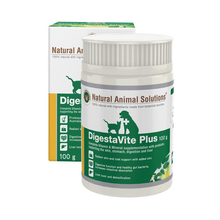 Natural Animal Solutions DigestaVite Plus Powder Supplement for Cats and Dogs 100g