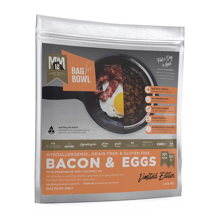 Meals for Mutts Limited Edition Bacon & Eggs Grain Free Dry Dog Food 2.5kg