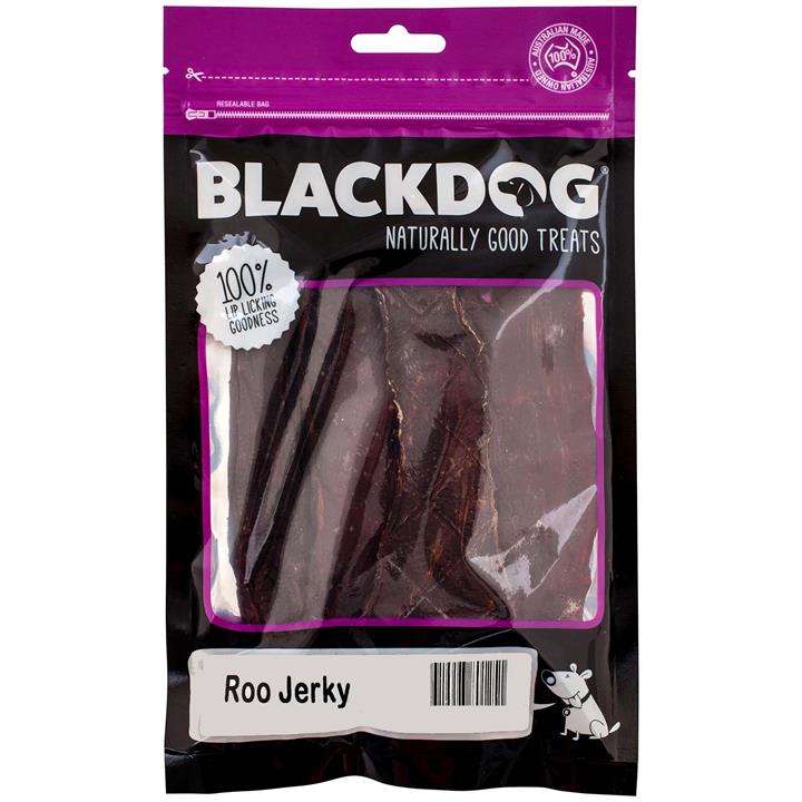 Black Dog Naturally Dried Australian Roo Jerky Dog Treats - 600g