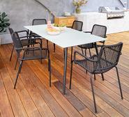 Brook Outdoor Dining Table Grey