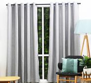 Set Of 2 Cato 180 X 221Cm Room Darkening Curtains Grey