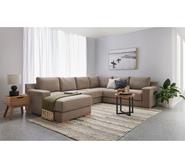 Adaptable 6 Seater Modular With Left Chaise Grey