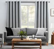Cato 140 X 221Cm Room Darkening Single Curtain Grey