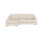 Adaptable 3 Seater Left Chaise White