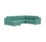 Adaptable 6 Seater Modular With Left Chaise Blue