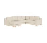 Adaptable 6 Seater Modular With Left Chaise White
