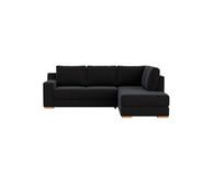 Adaptable 4 Seater Left Chaise Black