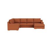 Adaptable 6 Seater Modular With Right Chaise Blue