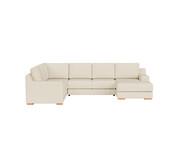 Adaptable 6 Seater Modular With Right Chaise White
