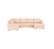 Adaptable 6 Seater Modular With Right Chaise Pink