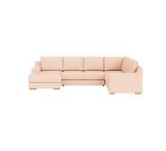 Adaptable 6 Seater Modular With Left Chaise Pink
