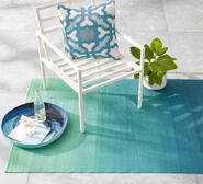 Big Sur Recycled Plastic Outdoor Rug Blue Small