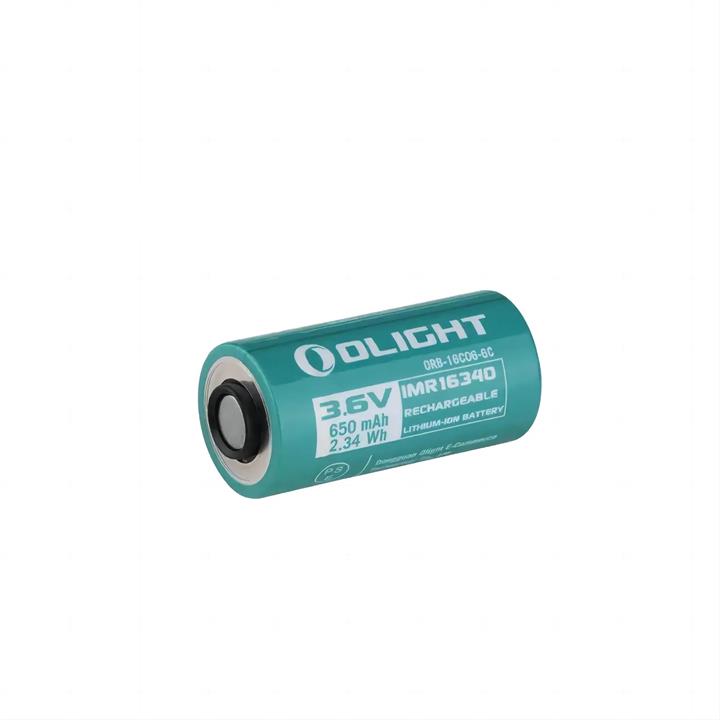 Olight 16340 650mAh Rechargeable Lithium-ion Battery for Perun 2 Mini, Perun Mini, Baton 3, S1R Baton II