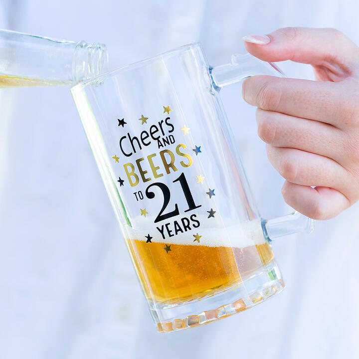 21st Birthday Celebration Beer Glass
