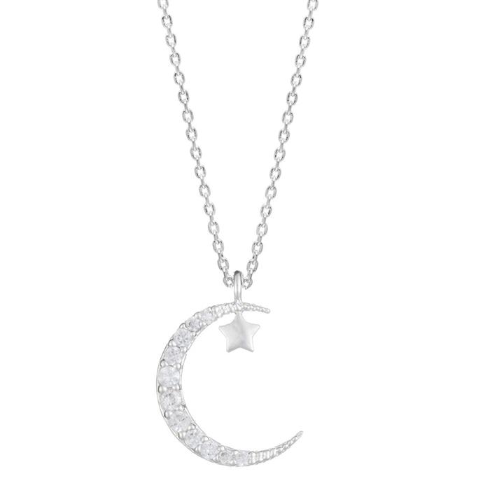Estella Bartlett Silver-plated Moon and Star Necklace